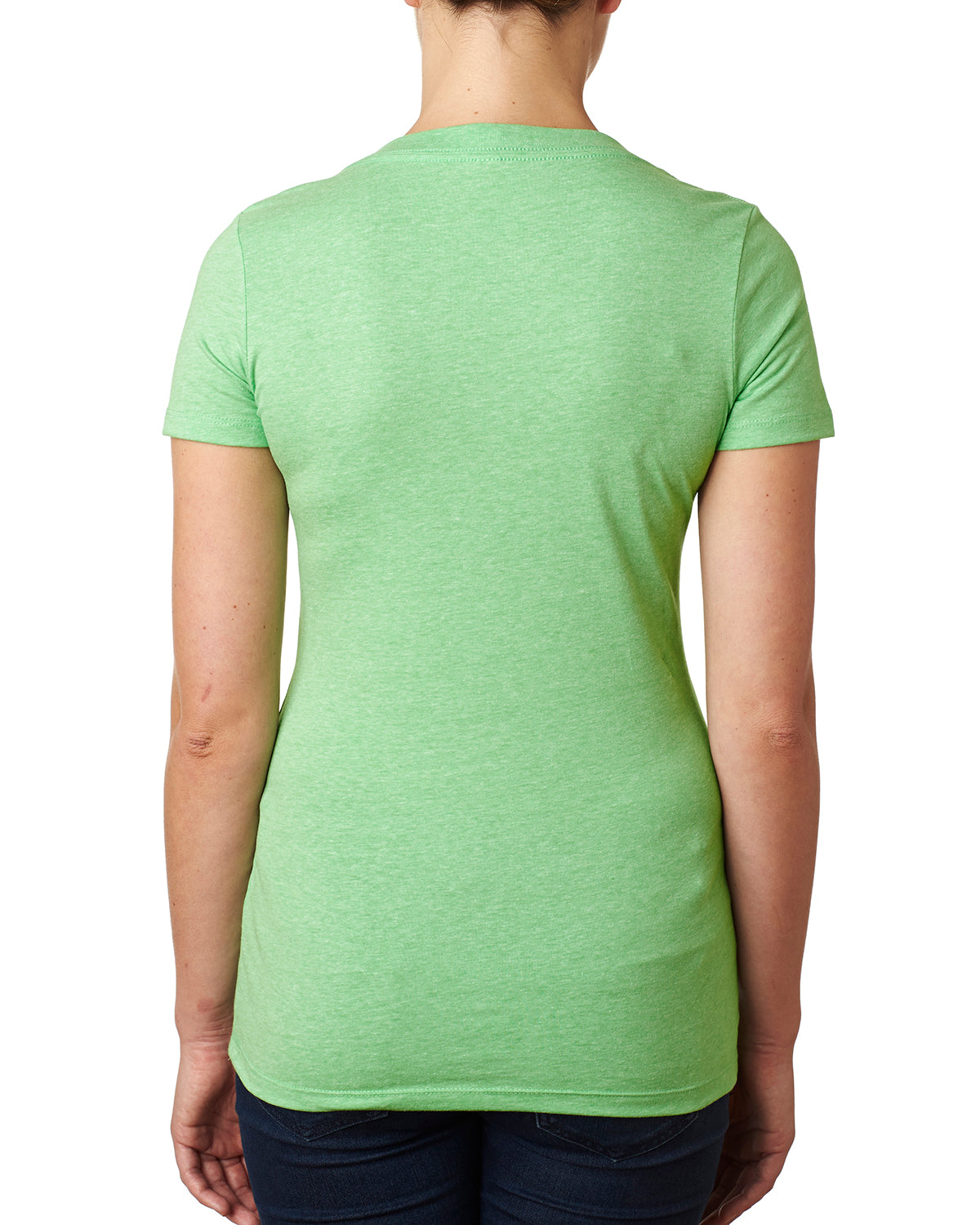Women's CVC Deep V - Apple Green