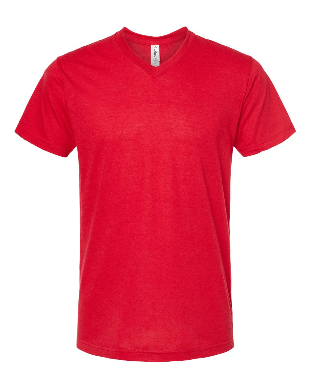 Unisex Poly-Rich V-Neck Tee - Red