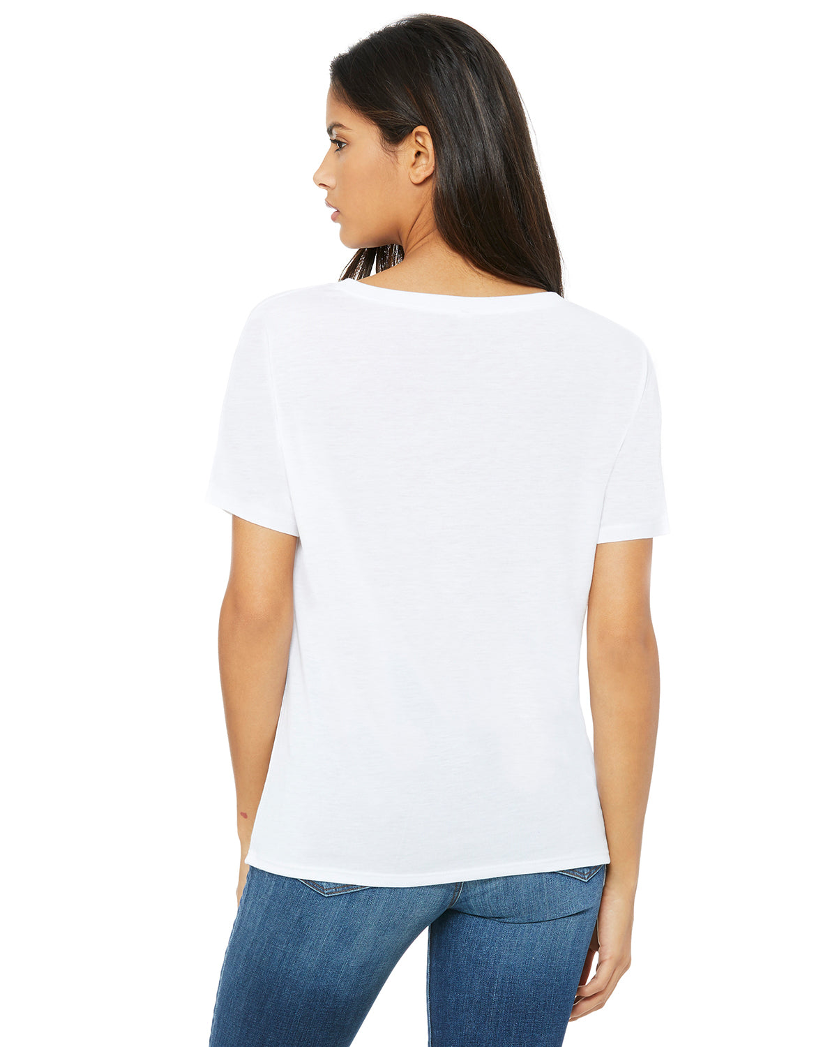 Women's Slouchy V-Neck T-Shirt - White