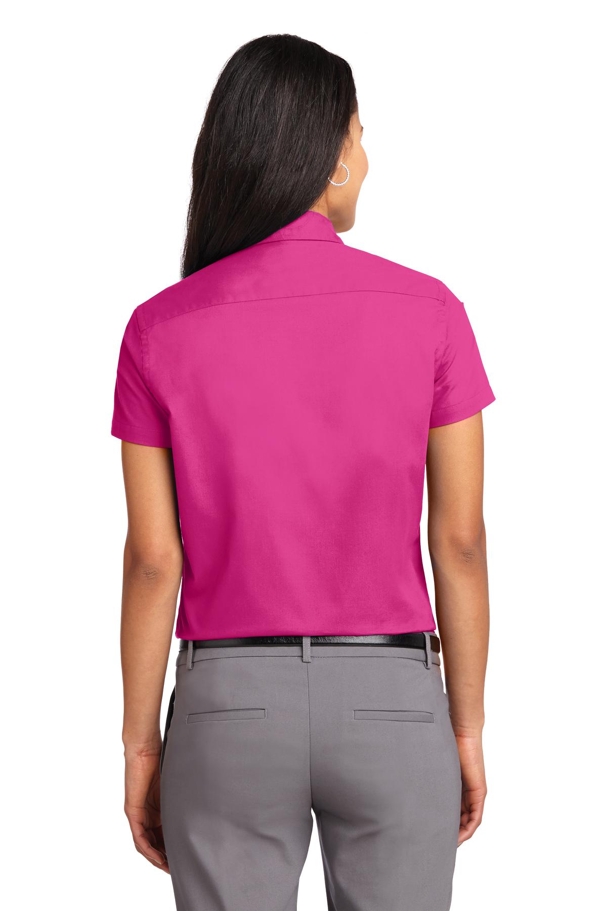 Women's Short Sleeve Easy Care Shirt - Tropical Pink