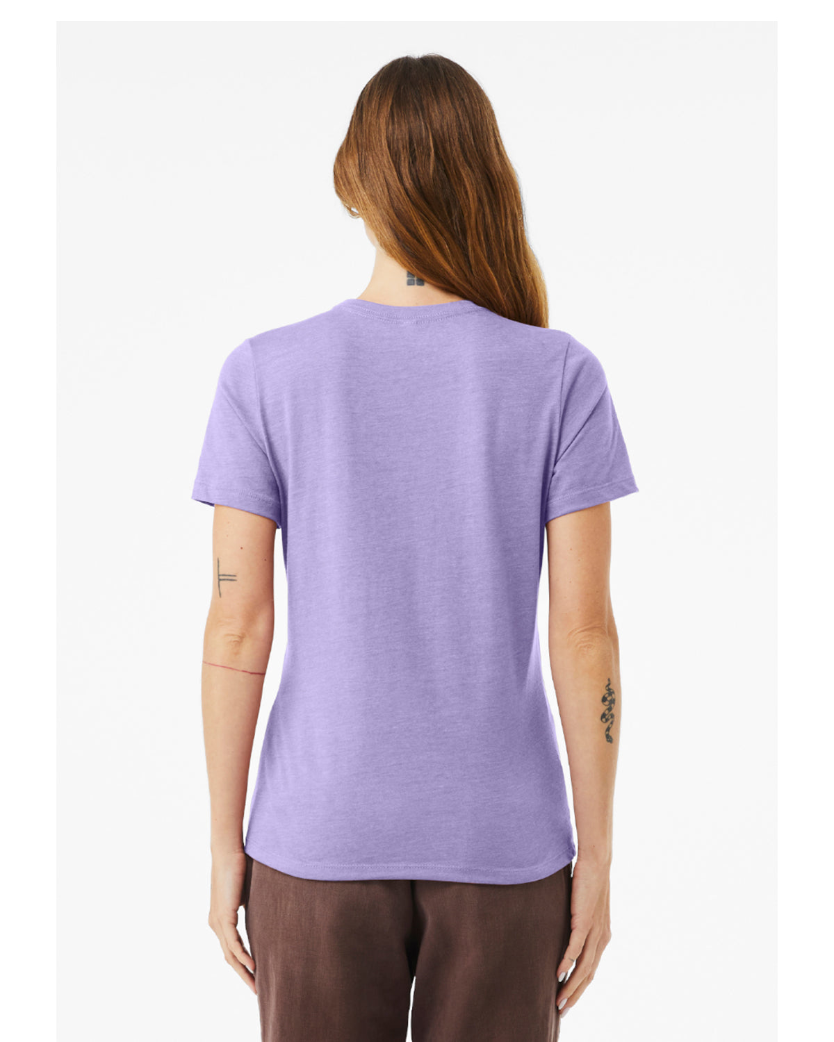 Women's Heathered Relaxed Jersey Short-Sleeve T-Shirt - Heather Dark Lavendr
