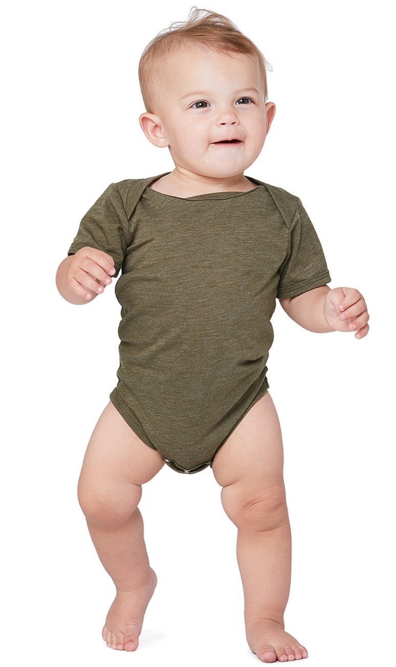 Infant Triblend Short-Sleeve One-Piece - Olive Triblend