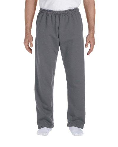 Adult DryBlend® Adult 9 oz., 50/50 Open-Bottom Sweatpants - Charcoal
