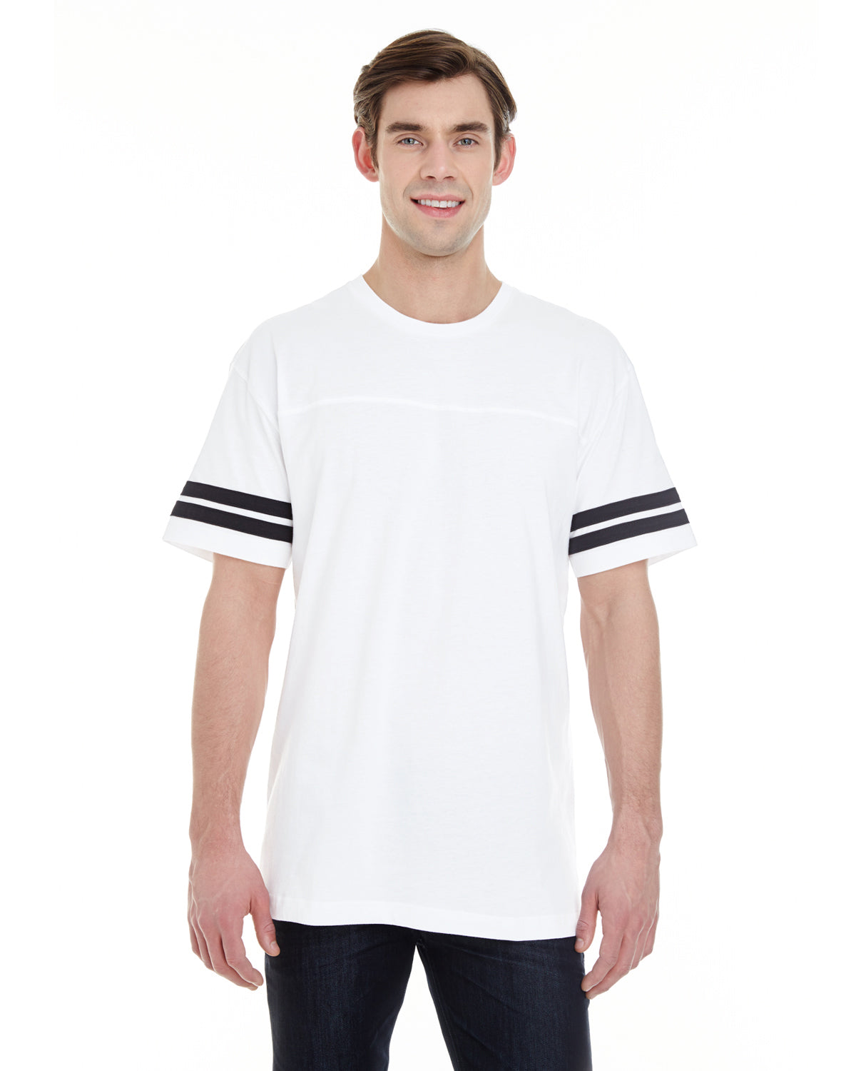 Men's Football T-Shirt - White / Black