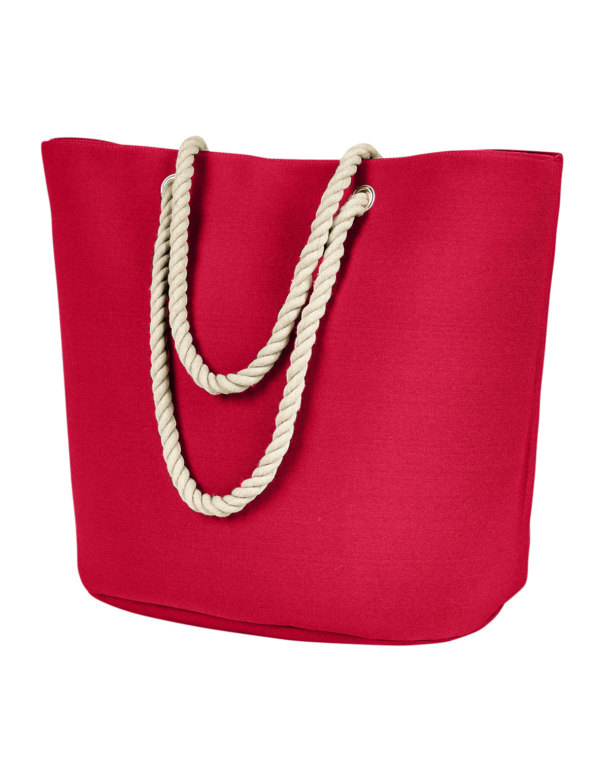 Polyester Canvas Rope Tote - Red