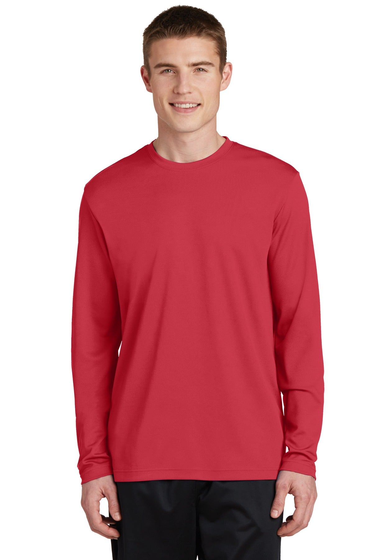 Unisex PosiCharge RacerMesh Long Sleeve Tee - True Red