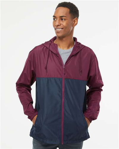 Independent Trading Co. EXP54LWZ Maroon/ Classic Navy — on model front
