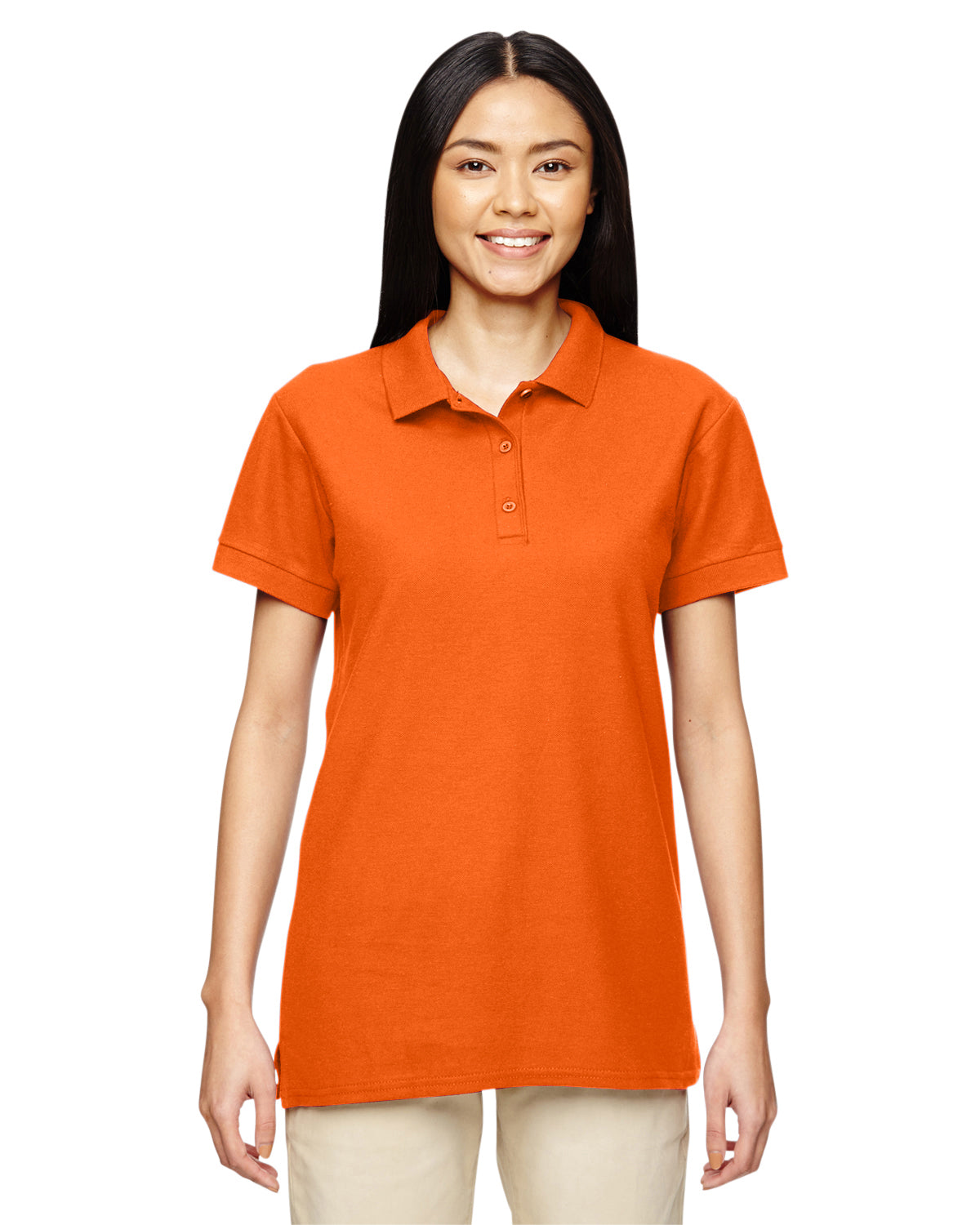Women's Premium Cotton® Women's Double Piqué Polo - Orange