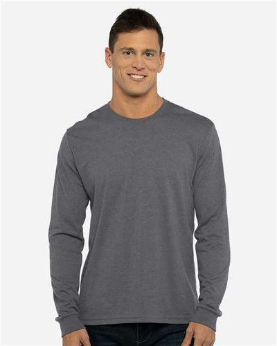 Next Level 6411 Heather Metal — on model front
