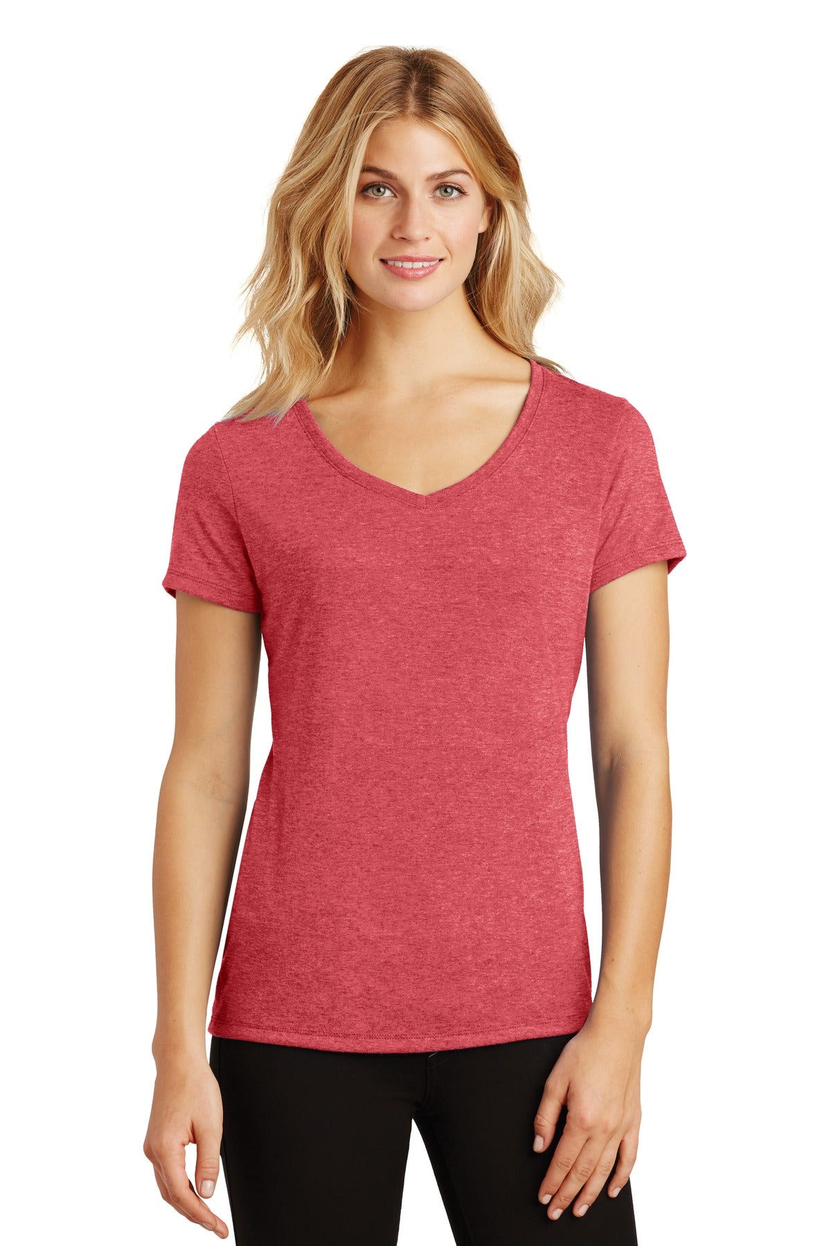 Women's Perfect Tri V-Neck Tee - Red Frost