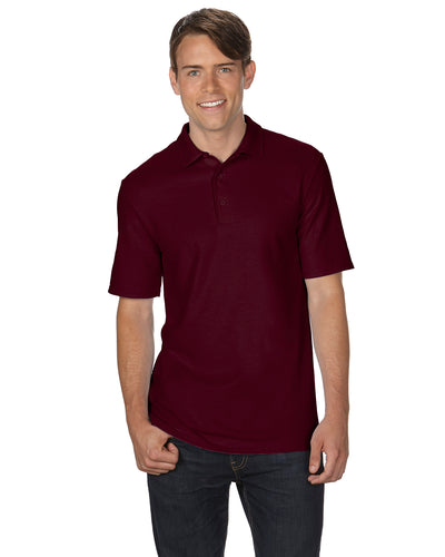 Unisex Double Piqué Polo - Maroon