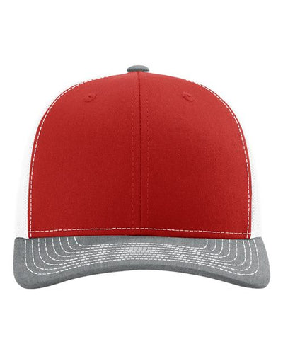 Richardson 112 Red/ White/ Heather Grey — front