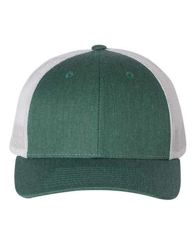 Richardson 115 Heather Dark Green/ Silver — front