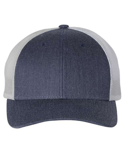 Richardson 115 Heather Navy/ Light Grey — front