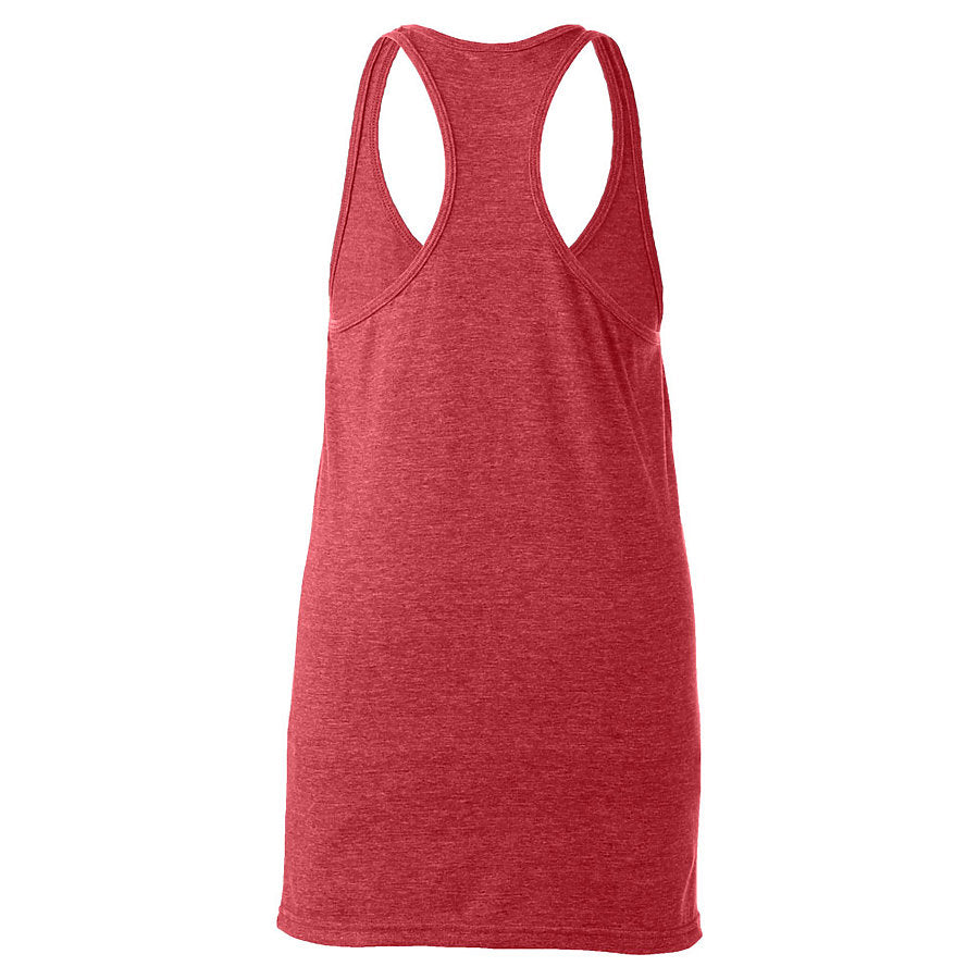 Women's Slim Fit Poly-Rich Racerback Tank - Heather Red