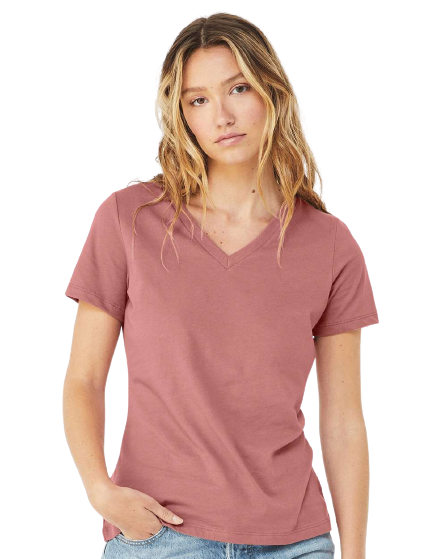 Women's Relaxed Jersey V-Neck T-Shirt - Mauve