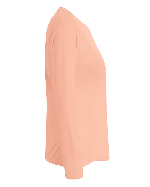 Women's Long Sleeve Cooling Performance Crew Shirt - SALMON