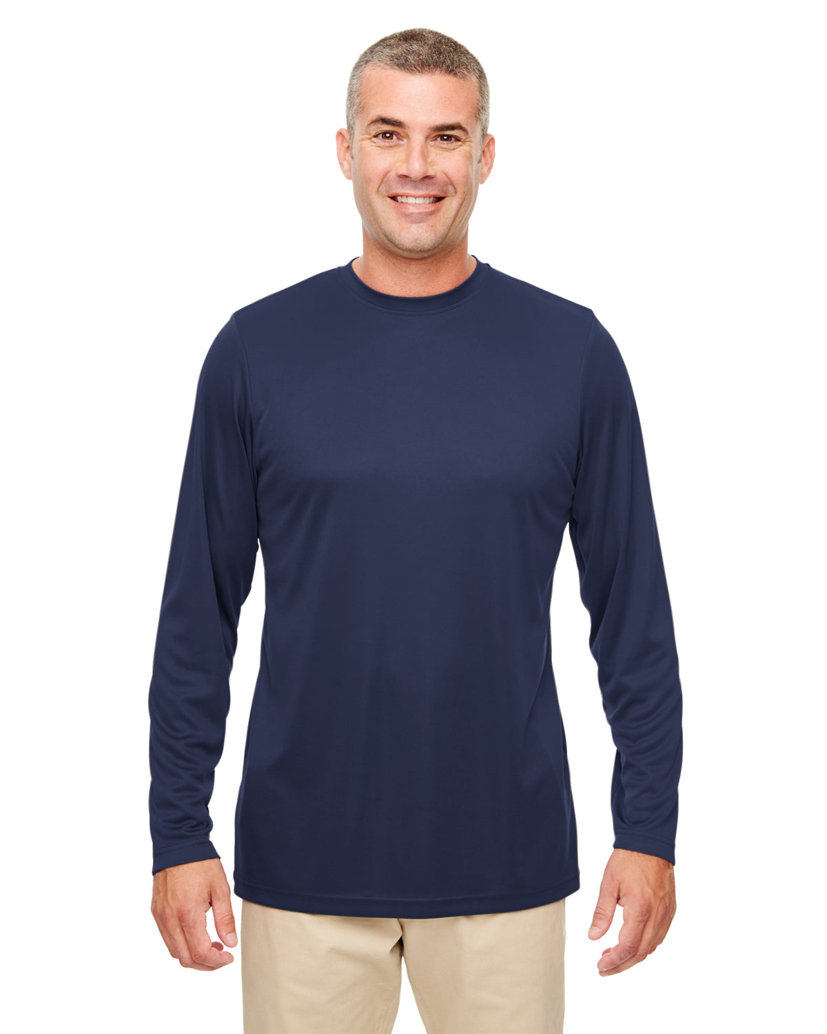 Men's Cool & Dry Performance Long-Sleeve Top - Navy