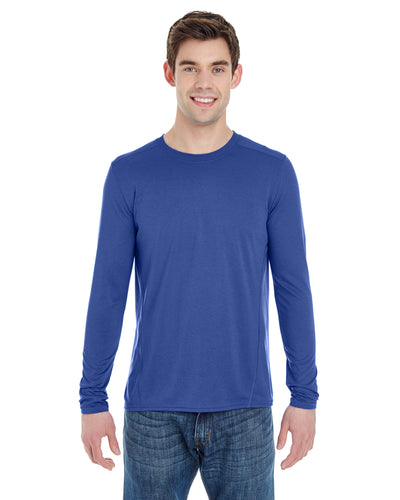 Unisex Performance® Long-Sleeve Tech T-Shirt - Marbled Royal