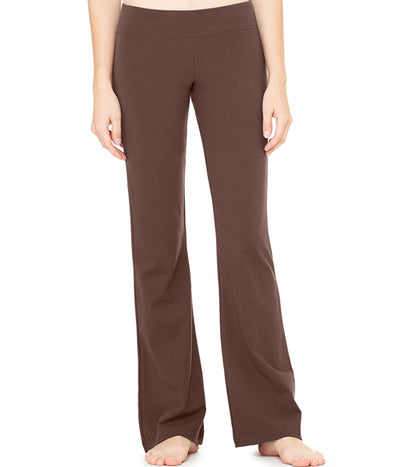 Women's Cotton/Spandex Fitness Pant - Chocolate