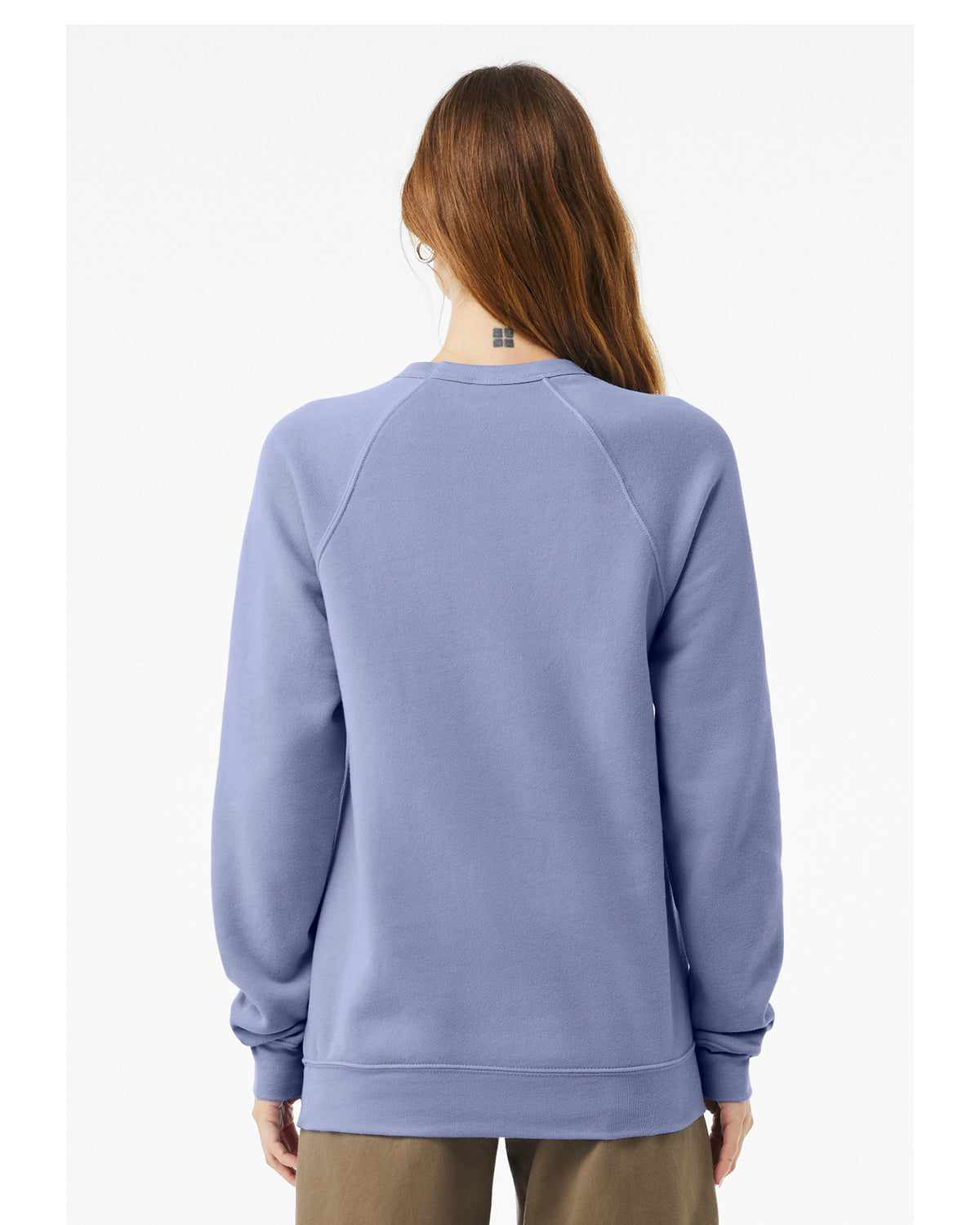 Unisex Sponge Fleece Raglan Sweatshirt - Lavender Blue