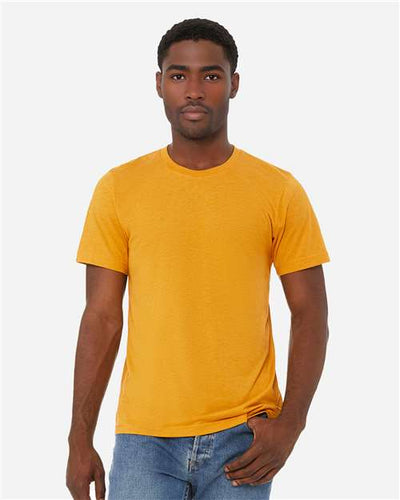 BELLA + CANVAS 3413 Mustard Triblend — on model front