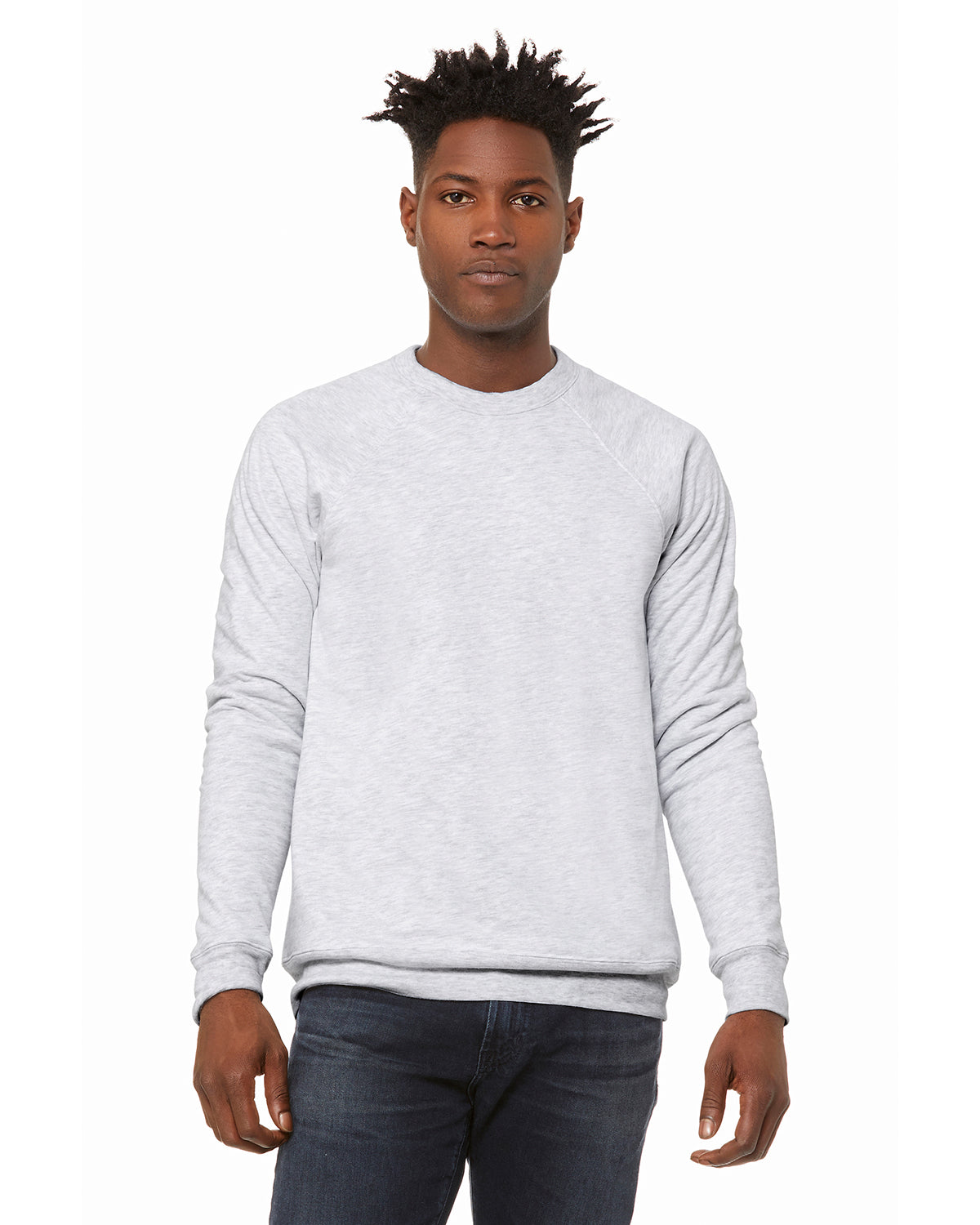 Unisex Sponge Fleece Raglan Sweatshirt - Ash