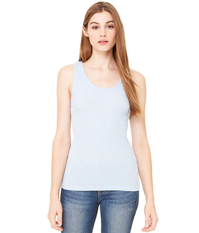 Women's 2x1 Rib Tank - Baby Blue