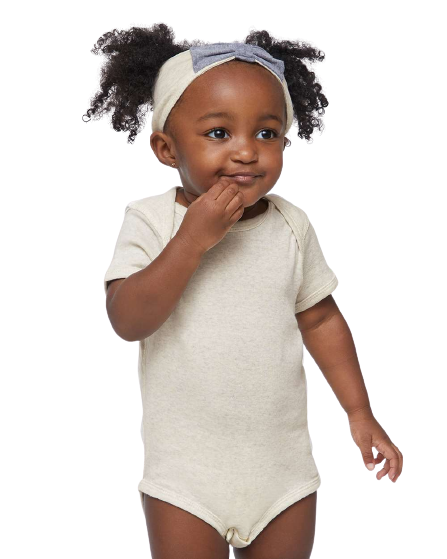 Infant Baby Rib Bodysuit - Natural Heather