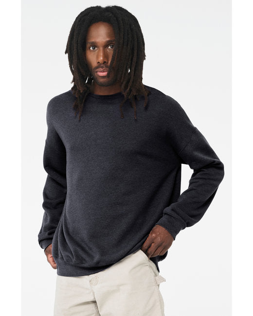 Unisex Drop Shoulder Fleece - Heather Navy