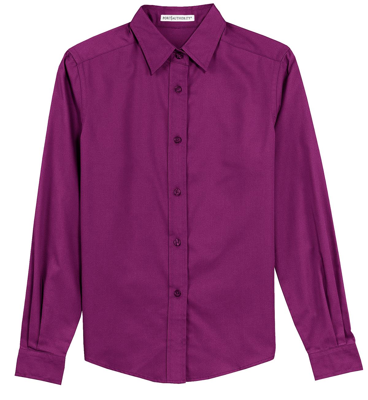 Women's Long Sleeve Easy Care Shirt - Deep Berry