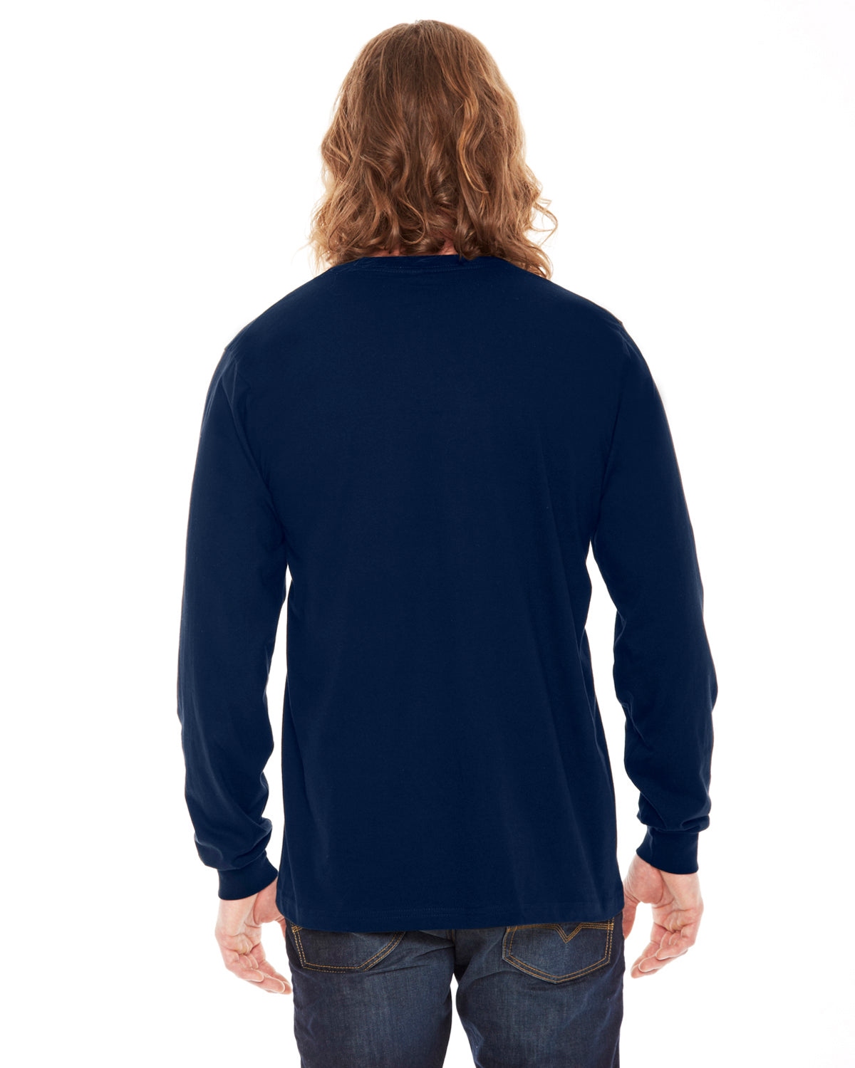 Unisex Fine Jersey Long-Sleeve T-Shirt - Navy