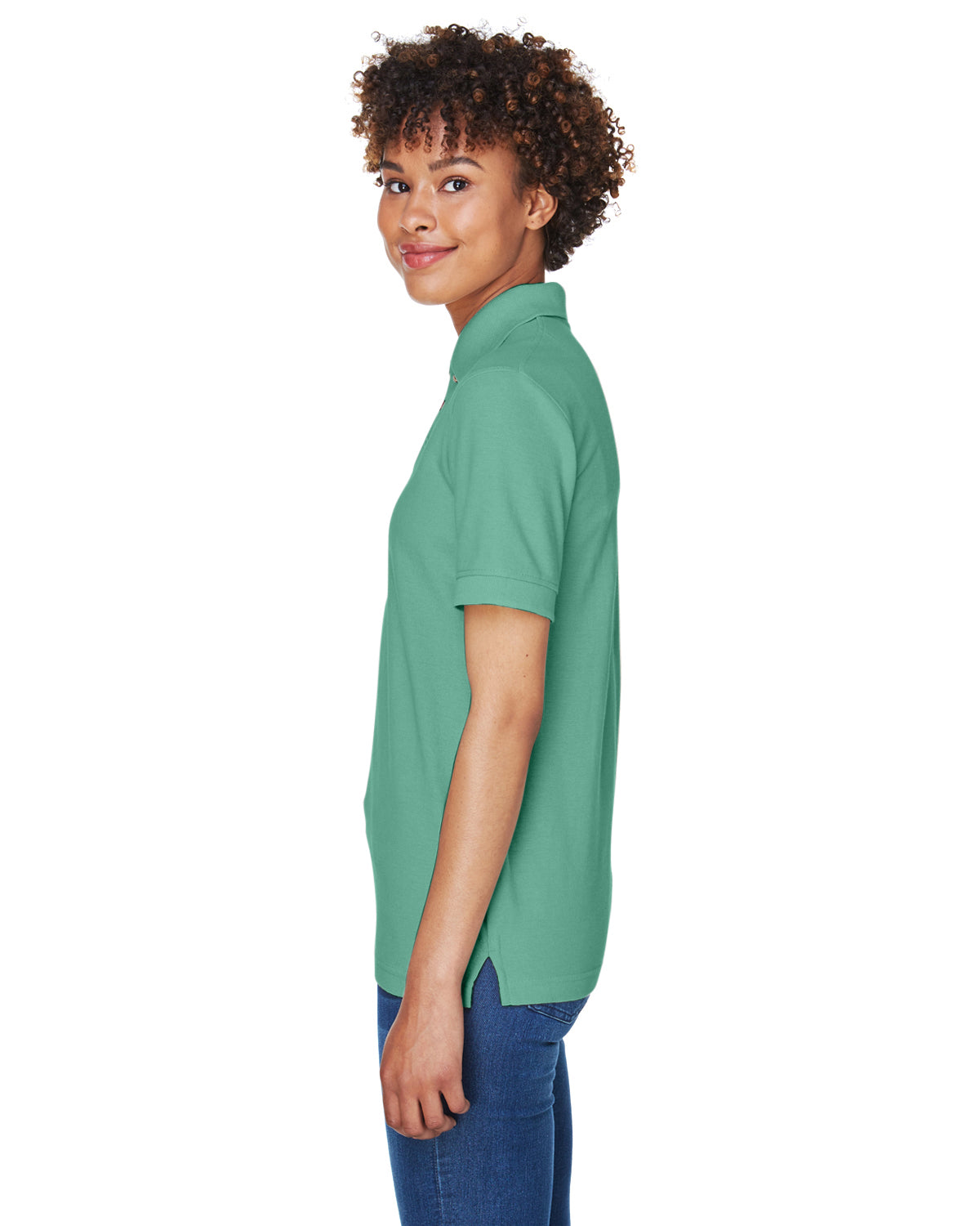 Women's Whisper Piqué Polo - Leaf
