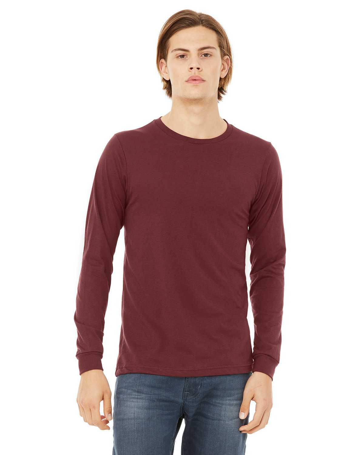 Unisex Jersey Long-Sleeve T-Shirt - Heather Cardinal