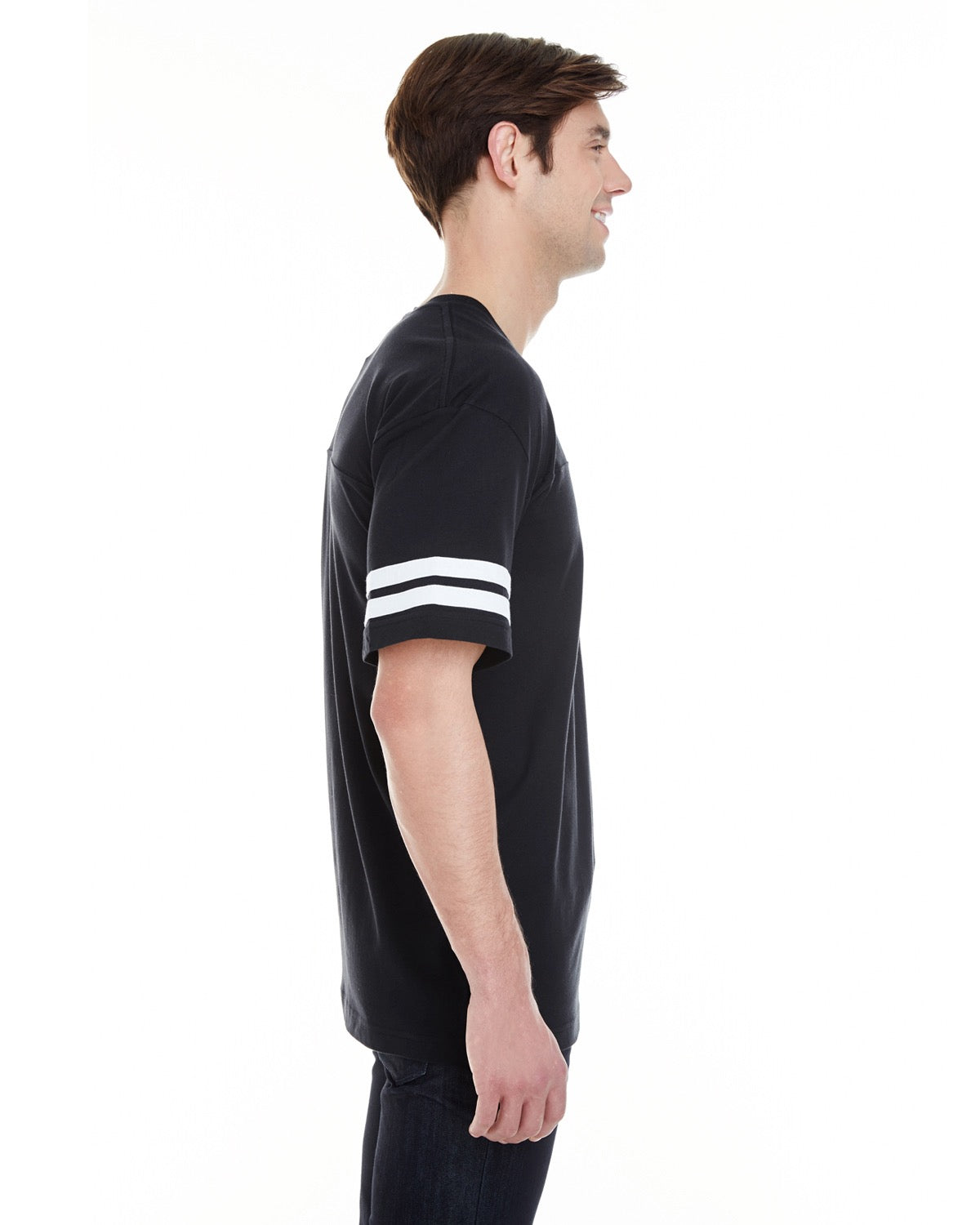 Men's Football T-Shirt - Black / White