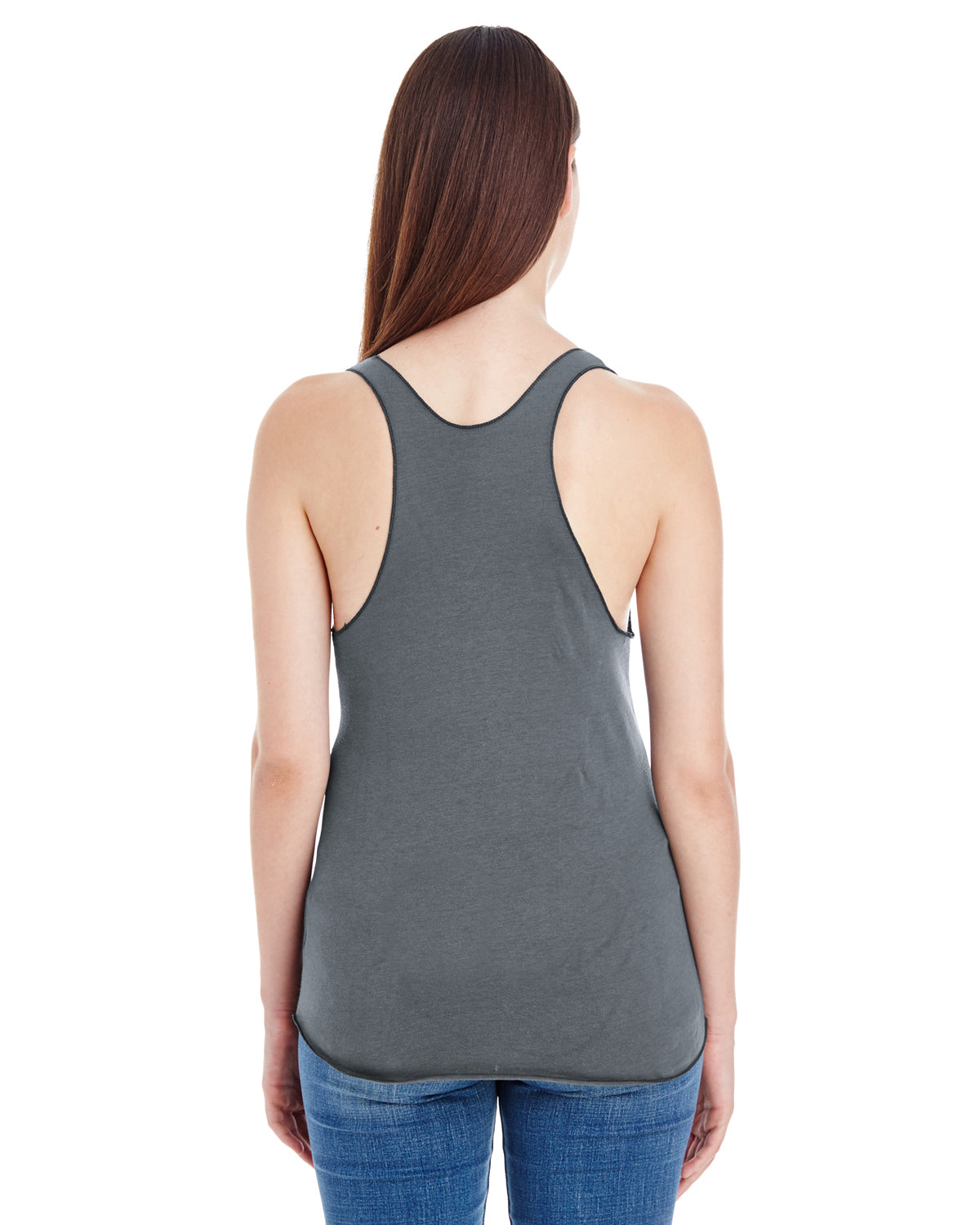 Women's Poly-Cotton Racerback Tank - Asphalt