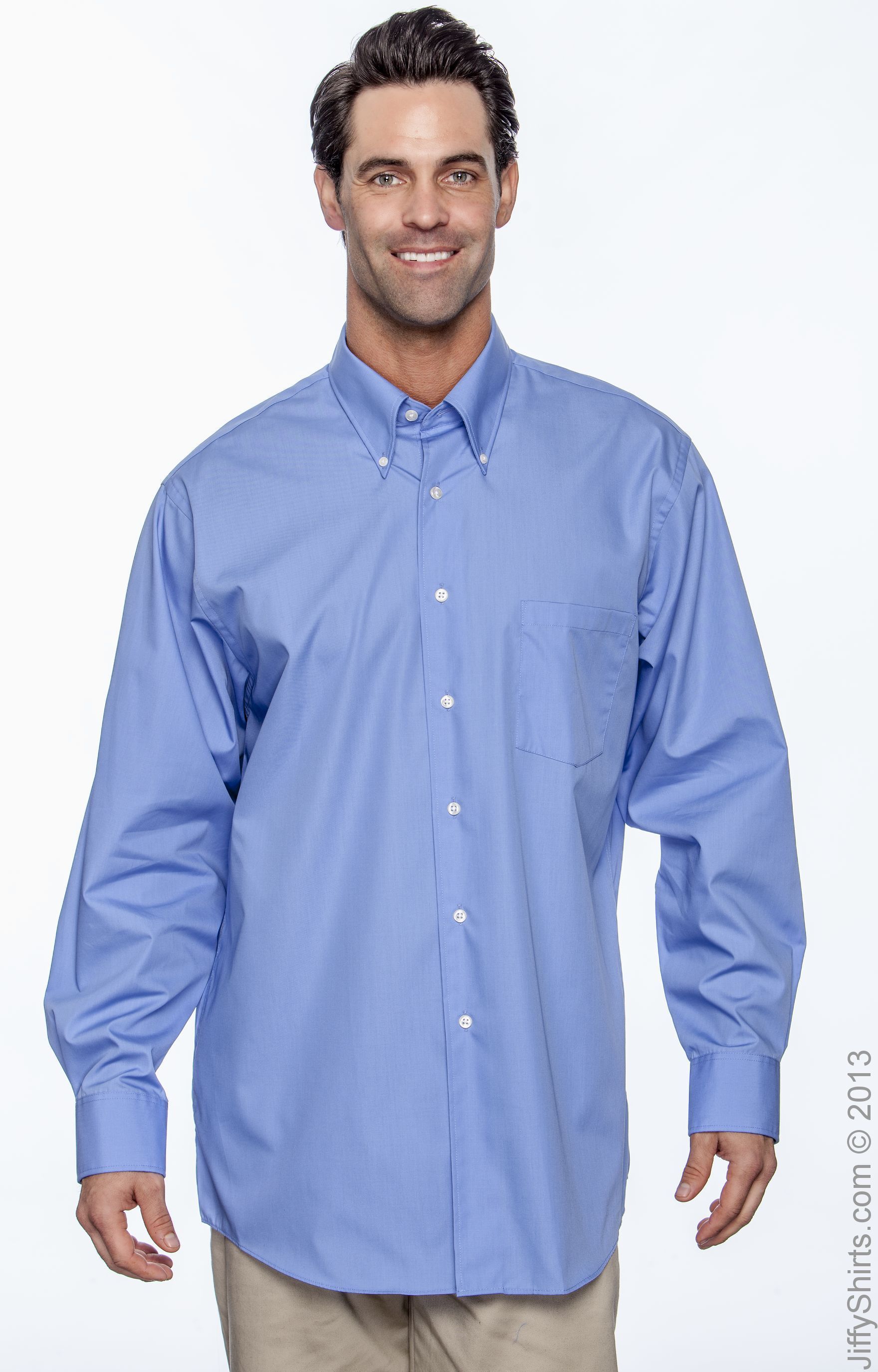 Silky Poplin Shirt - Periwinkle