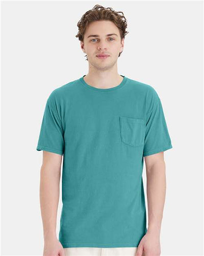 ComfortWash by Hanes GDH150 Spanish Moss — on model front