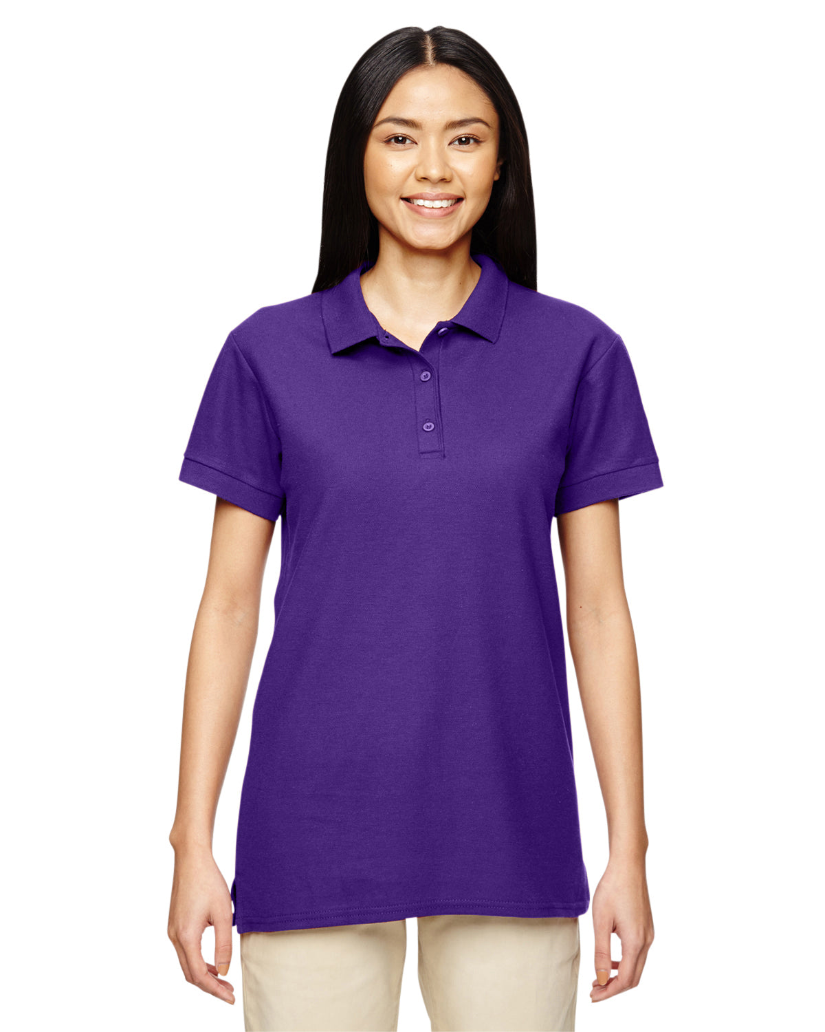Women's Premium Cotton® Women's Double Piqué Polo - Purple