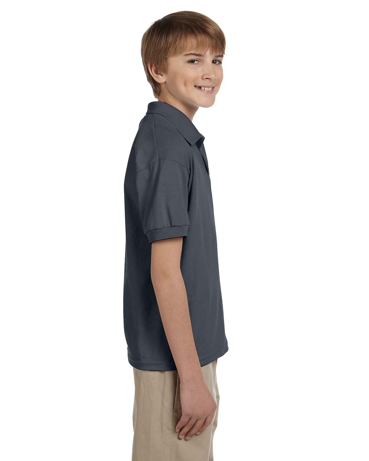Youth 50/50 Jersey Polo - Dark Heather