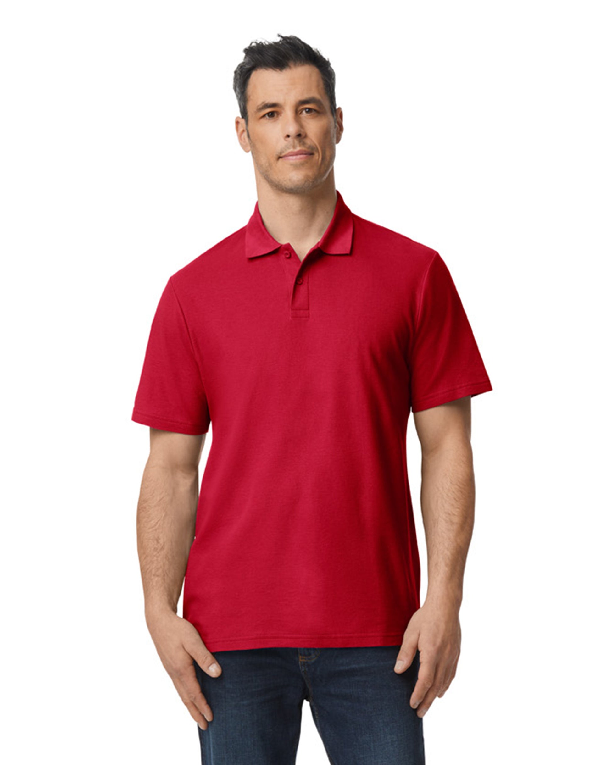 Softstyle Unisex Pique Polo - Cherry Red