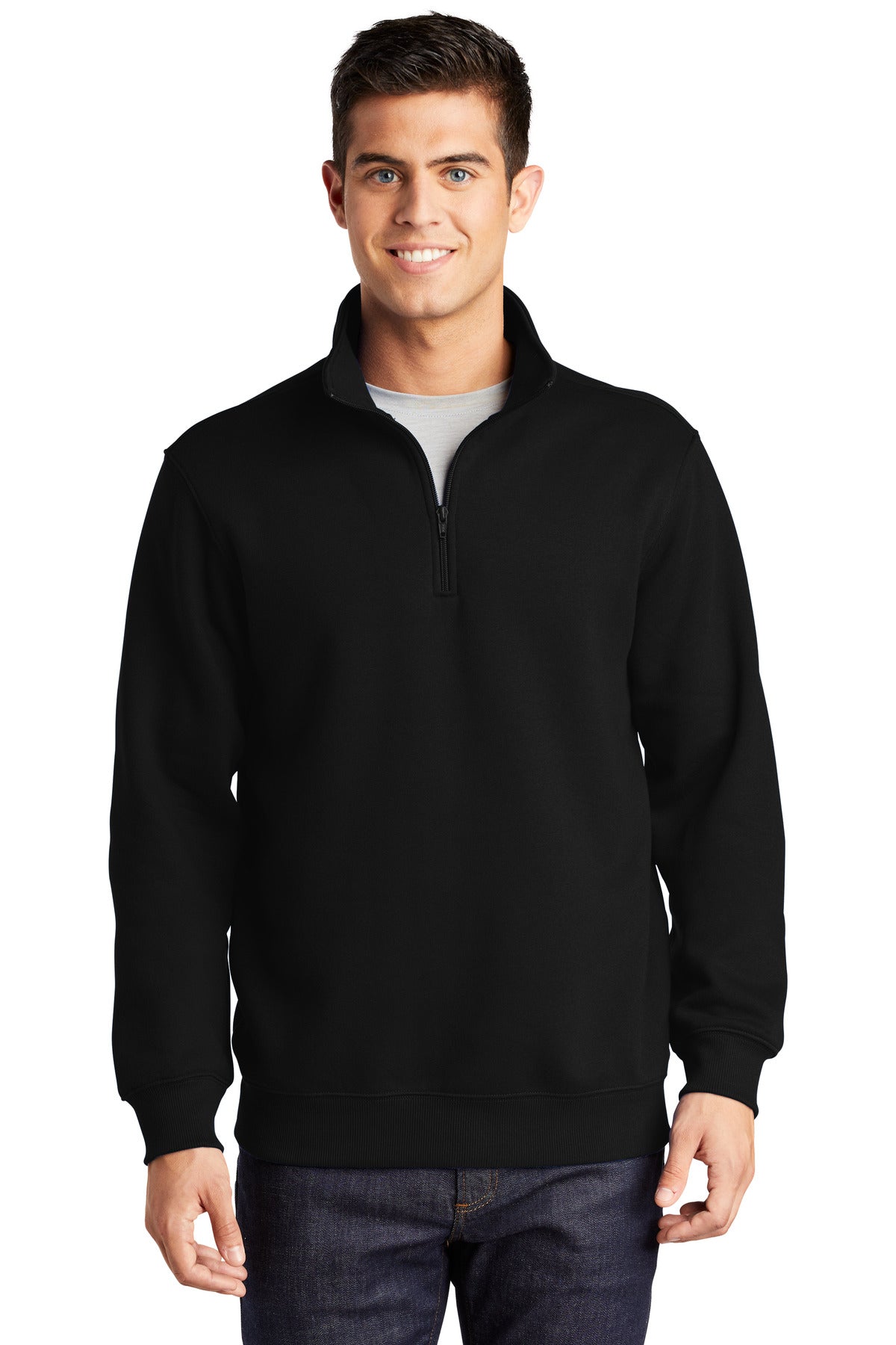 1/4-Zip Sweatshirt - Black