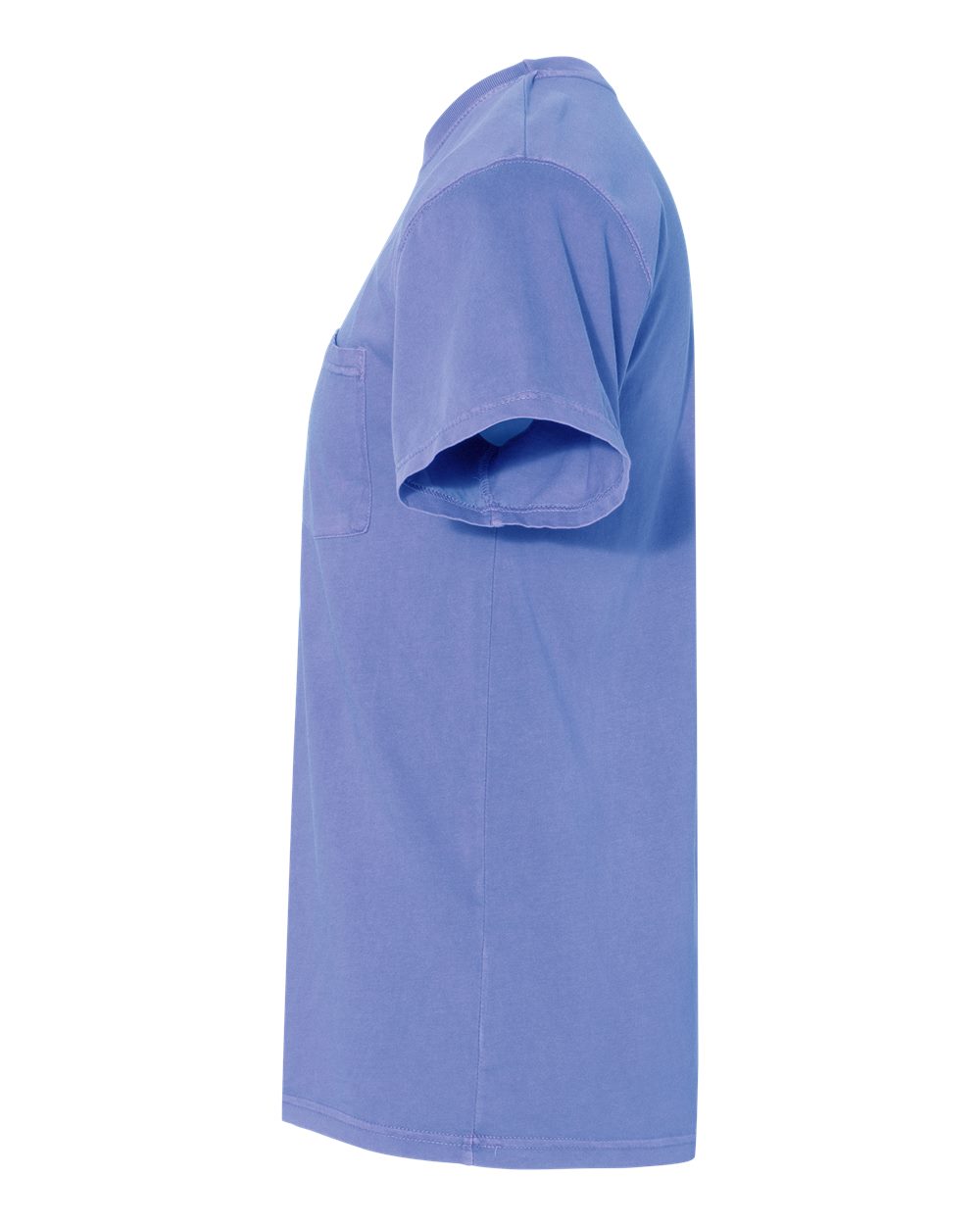 Unisex Inspired Dye Crew with Pocket - Peri Blue