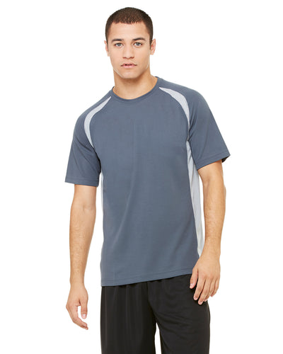 Unisex Colorblocked Short-Sleeve T-Shirt - Slate / Gray / White