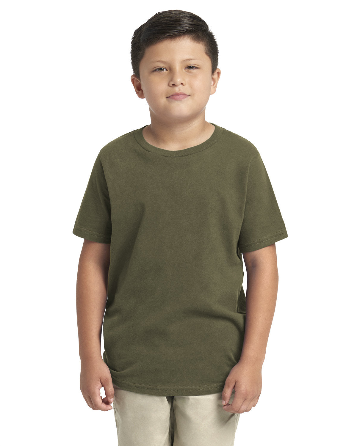 Youth Cotton Crew - Military Green