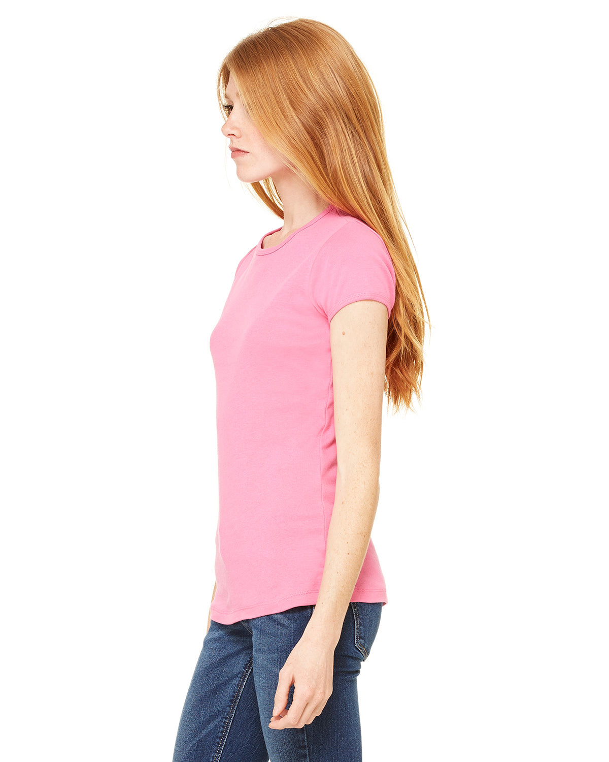 Women's Baby Rib Short-Sleeve T-Shirt - Pink