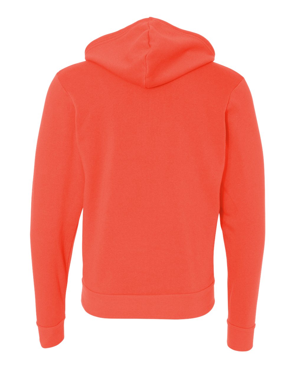 Unisex Poly-Cotton Sponge Fleece Full-Zip Hoodie - Coral