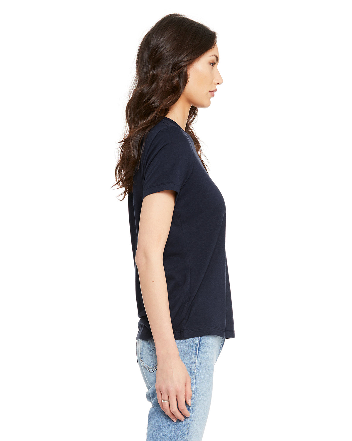 Women's Triblend Relaxed Jersey Short-Sleeve T-Shirt - Solid Navy Triblend