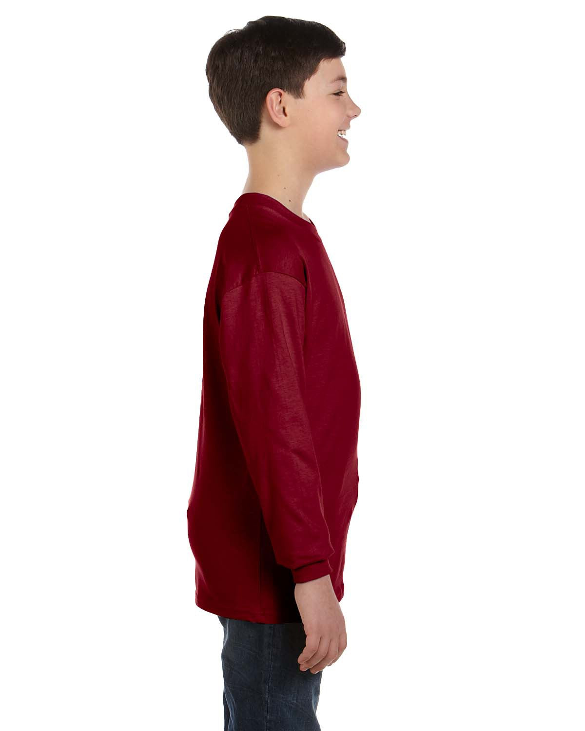Youth Heavy Cotton™ Long-Sleeve T-Shirt - Garnet