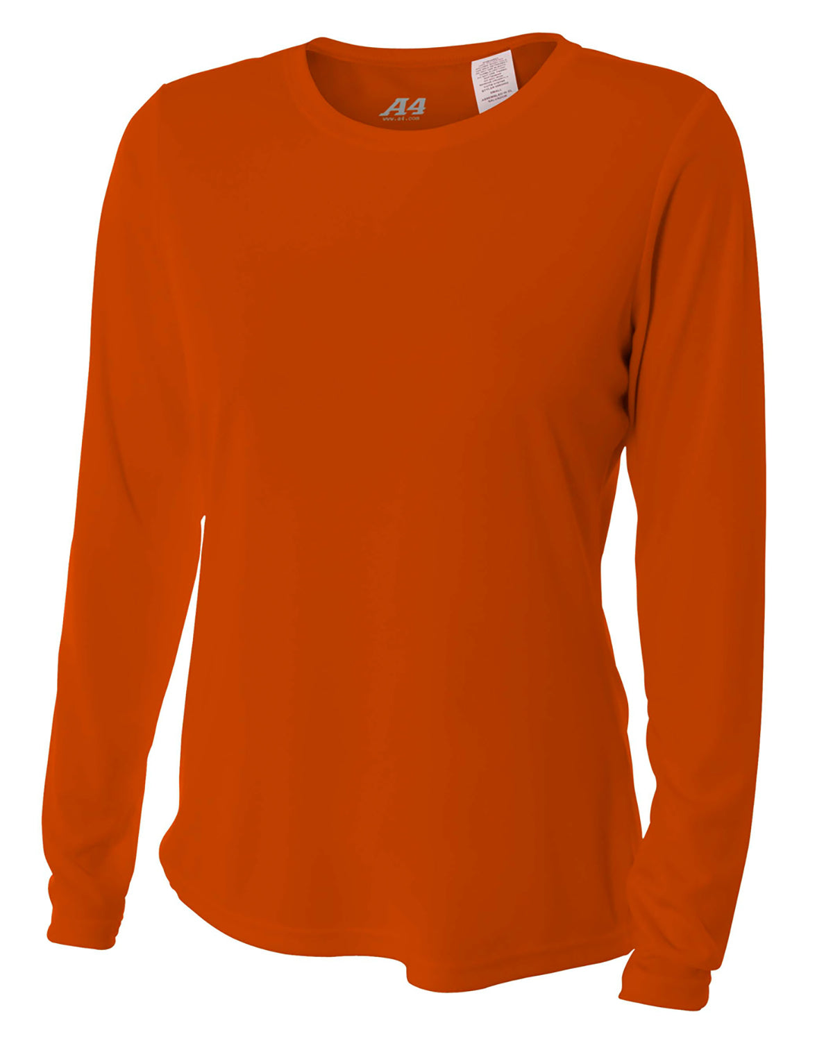 Women's Long Sleeve Cooling Performance Crew Shirt - Athletic Orange